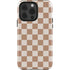 Neutral Checkered iPhone 15 Pro Impact Case